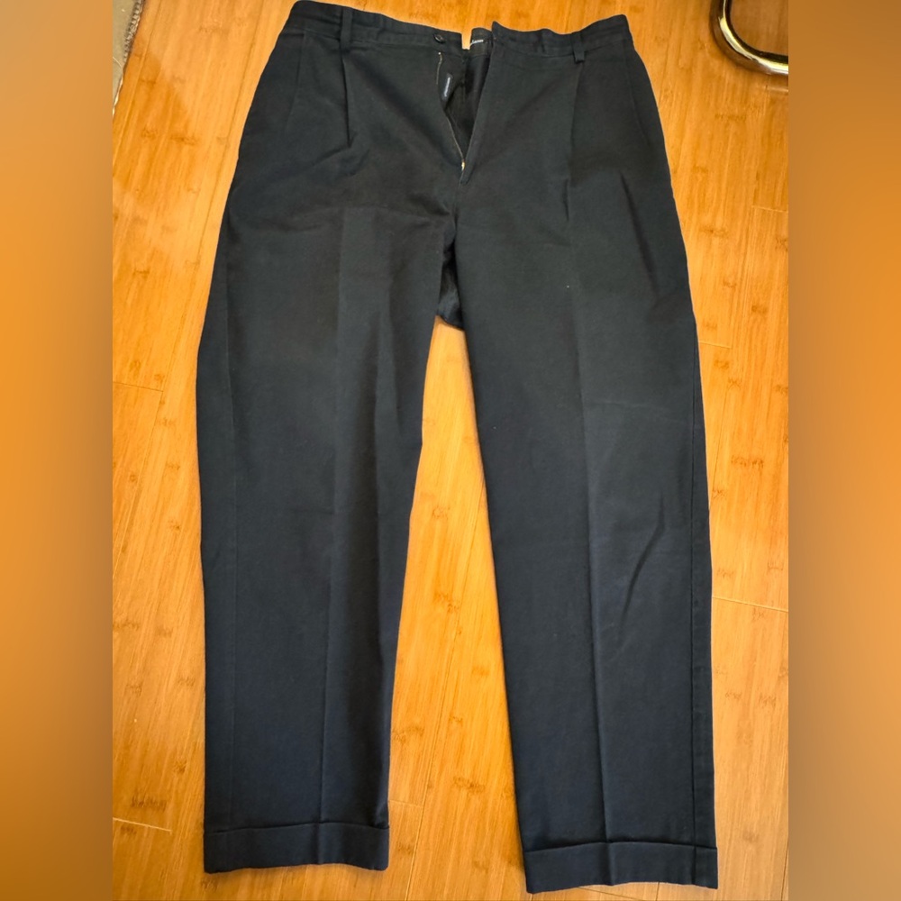 Polo Ralph Lauren vintage pleated black chinos 38x32
